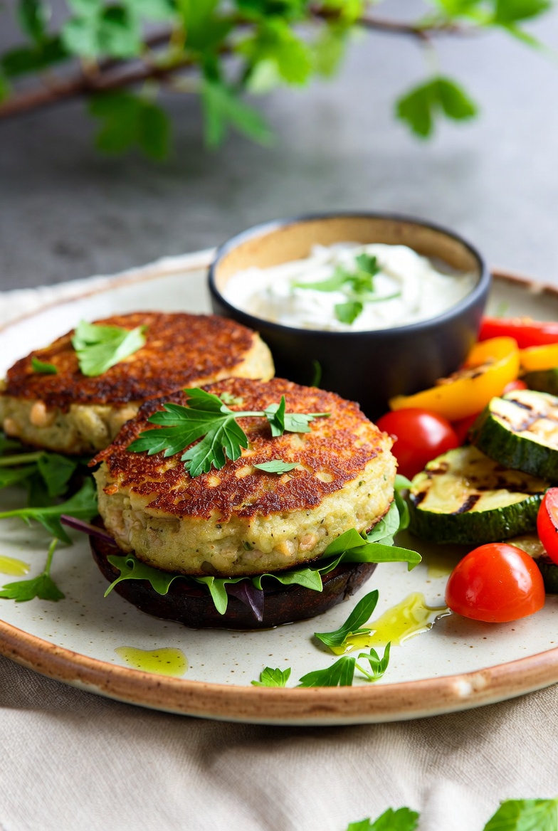 Homemade Vegan Chickpea Burgers